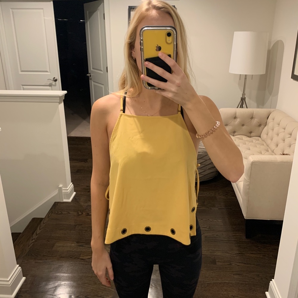 Free People Yellow Top